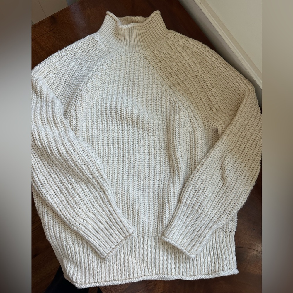 J. Crew Cream Turtleneck Sweater